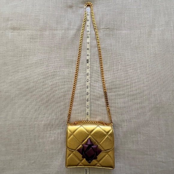 Marc Jacobs Party Bow Mini Trouble Metallic Leather Bag - Picture 5 of 16